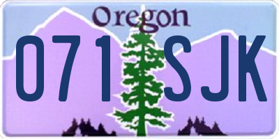 OR license plate 071SJK