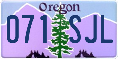 OR license plate 071SJL