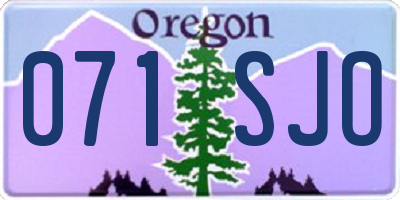 OR license plate 071SJO