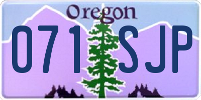 OR license plate 071SJP