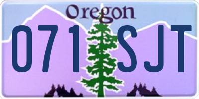 OR license plate 071SJT