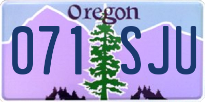 OR license plate 071SJU