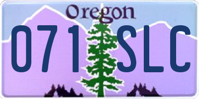OR license plate 071SLC