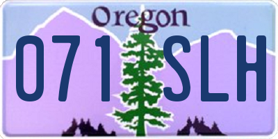 OR license plate 071SLH