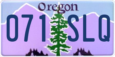 OR license plate 071SLQ