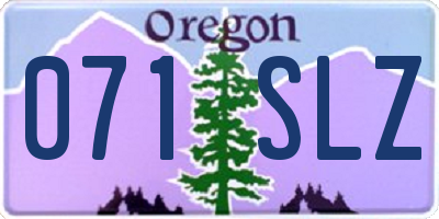 OR license plate 071SLZ