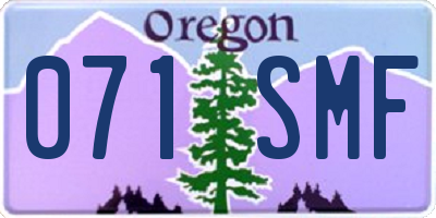 OR license plate 071SMF