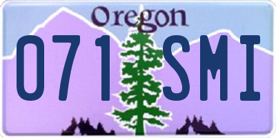 OR license plate 071SMI