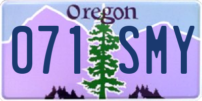 OR license plate 071SMY
