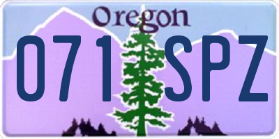 OR license plate 071SPZ