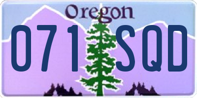 OR license plate 071SQD