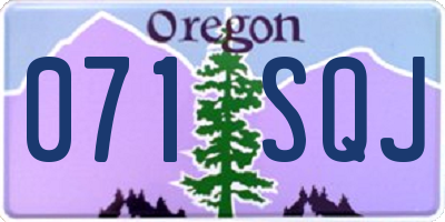 OR license plate 071SQJ