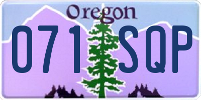 OR license plate 071SQP