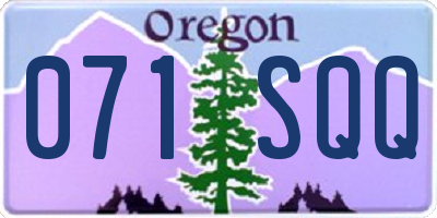 OR license plate 071SQQ