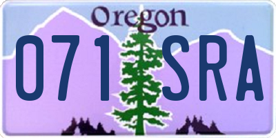 OR license plate 071SRA