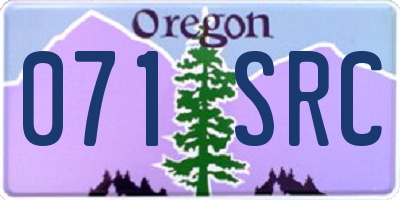 OR license plate 071SRC