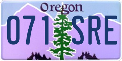 OR license plate 071SRE