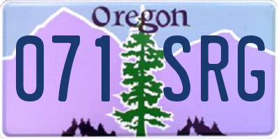 OR license plate 071SRG