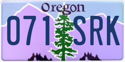 OR license plate 071SRK