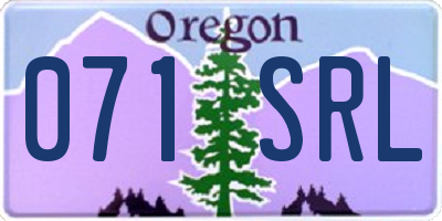 OR license plate 071SRL