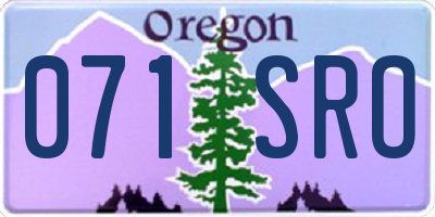 OR license plate 071SRO