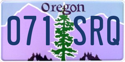 OR license plate 071SRQ