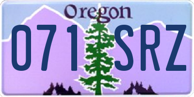 OR license plate 071SRZ