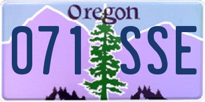 OR license plate 071SSE