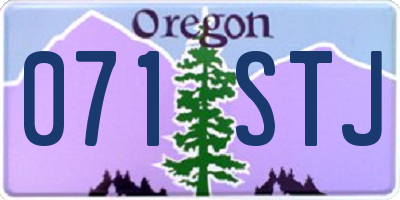 OR license plate 071STJ