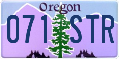OR license plate 071STR