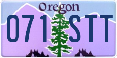 OR license plate 071STT