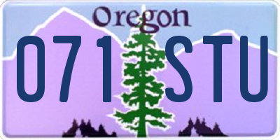 OR license plate 071STU