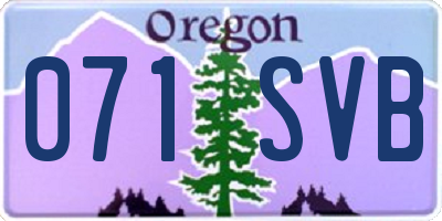 OR license plate 071SVB