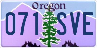 OR license plate 071SVE