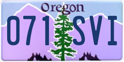 OR license plate 071SVI