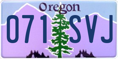 OR license plate 071SVJ