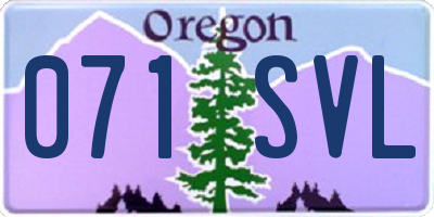 OR license plate 071SVL