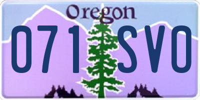 OR license plate 071SVO