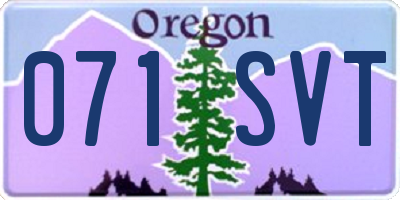 OR license plate 071SVT