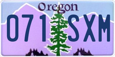 OR license plate 071SXM