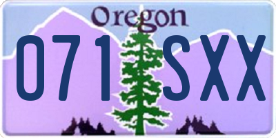 OR license plate 071SXX