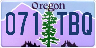 OR license plate 071TBQ