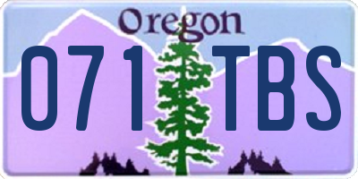 OR license plate 071TBS