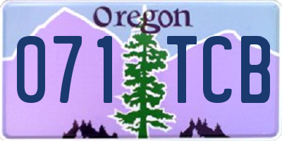 OR license plate 071TCB
