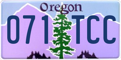 OR license plate 071TCC