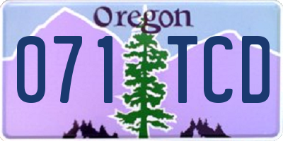OR license plate 071TCD