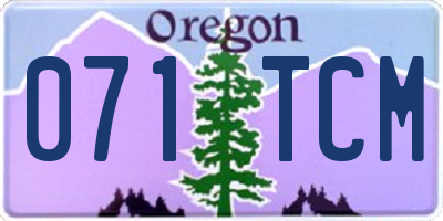 OR license plate 071TCM