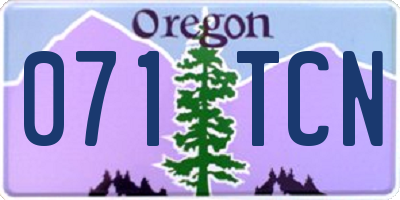 OR license plate 071TCN