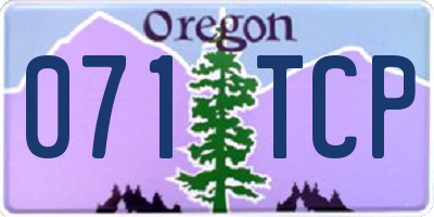 OR license plate 071TCP