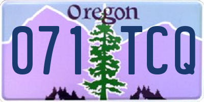 OR license plate 071TCQ